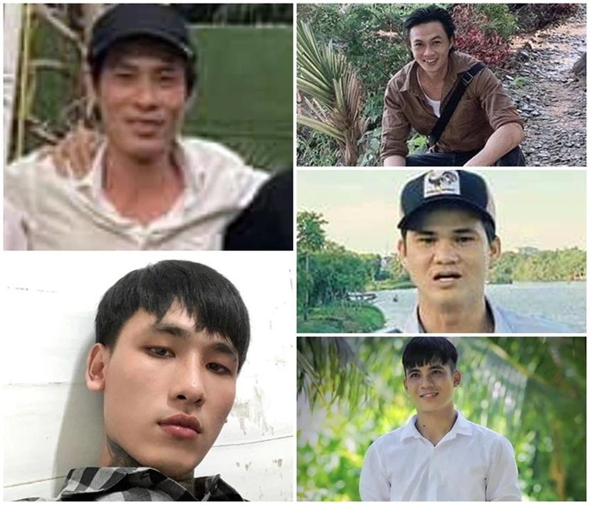 Năm thanh niên đang bị truy tìm. Ảnh: PĐ Năm thanh niên đang bị truy tìm. Ảnh: PĐ