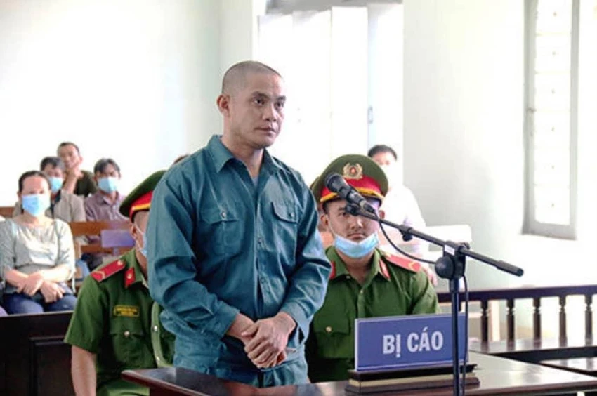Mai Quốc Nam tại phiên tòa sơ thẩm. Ảnh: PN Mai Quốc Nam tại phiên tòa sơ thẩm. Ảnh: PN