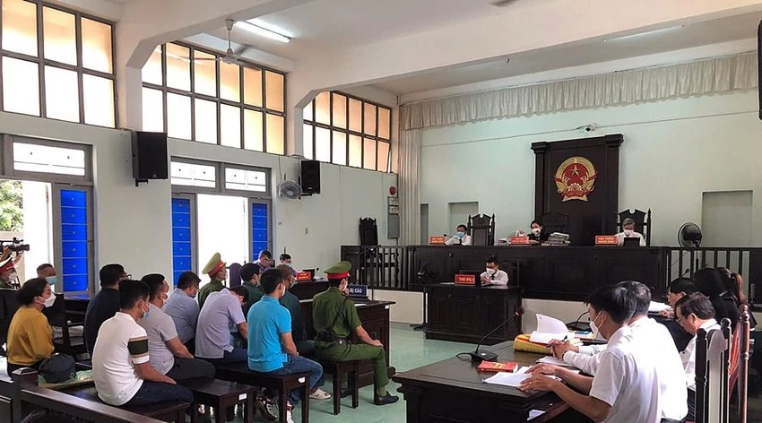 Quang cảnh phiên tòa. Ảnh: AK Quang cảnh phiên tòa. Ảnh: AK