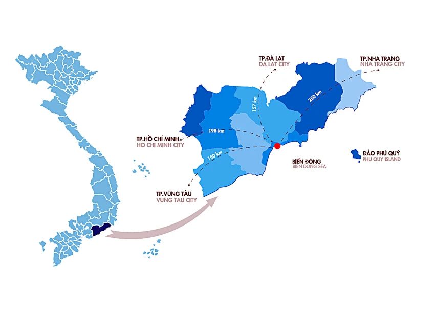 Bình Thuận có lợi thế khi nằm sát vùng Kinh tế trọng điểm phía Nam. Bình Thuận có lợi thế khi nằm sát vùng Kinh tế trọng điểm phía Nam.