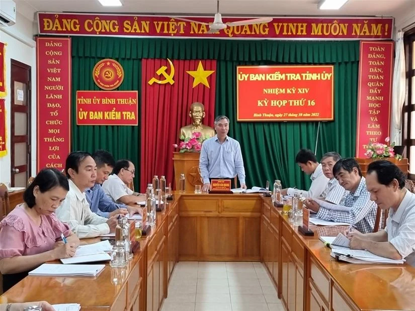 UBKT Tỉnh ủy Bình Thuận họp kỳ thứ 16. Ảnh UBKT UBKT Tỉnh ủy Bình Thuận họp kỳ thứ 16. Ảnh UBKT