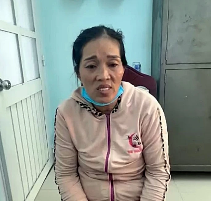 Nguyễn Thị Thanh tại cơ quan công an. Ảnh: CAHTN Nguyễn Thị Thanh tại cơ quan công an. Ảnh: CAHTN