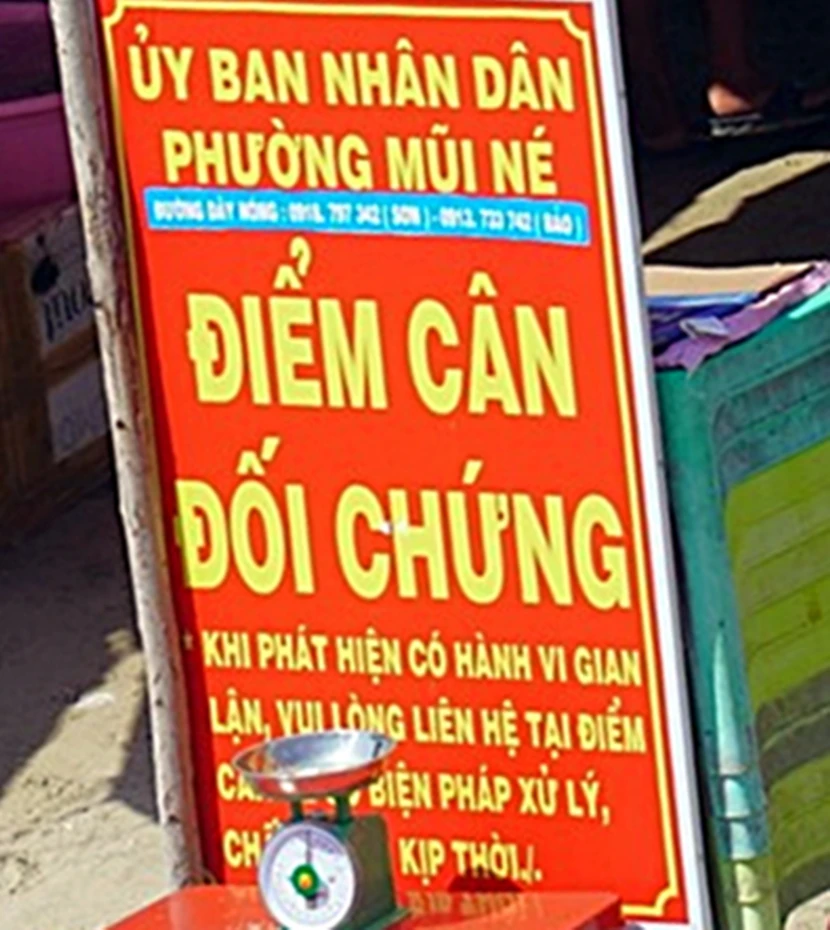 UBND TP Phan Thiết từng đặt điểm cân đối chứng tại khu vực này UBND TP Phan Thiết từng đặt điểm cân đối chứng tại khu vực này