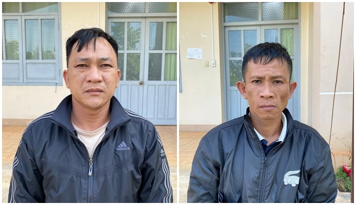 Danh và Thanh khi bị bắt giữ. Ảnh PĐ. Danh và Thanh khi bị bắt giữ. Ảnh PĐ.