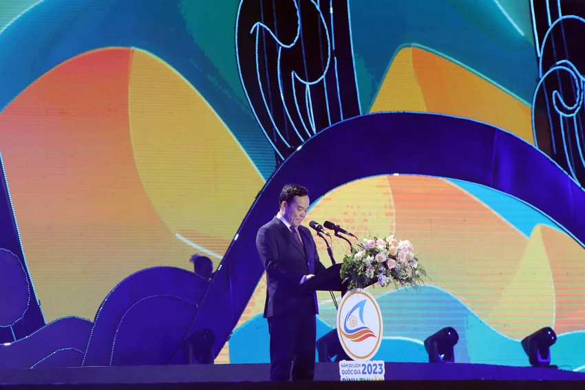 Phó Thủ tướng Trần Lưu Quang phát biểu chào mừng. Ảnh PN. Phó Thủ tướng Trần Lưu Quang phát biểu chào mừng. Ảnh PN.