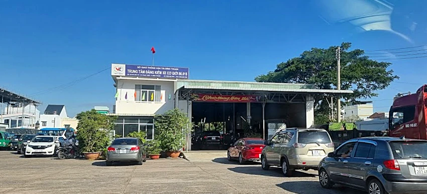 Trung tâm đăng kiểm 86-01S trực thuộc Sở GTVT Bình Thuận. Ảnh PN. Trung tâm đăng kiểm 86-01S trực thuộc Sở GTVT Bình Thuận. Ảnh PN.
