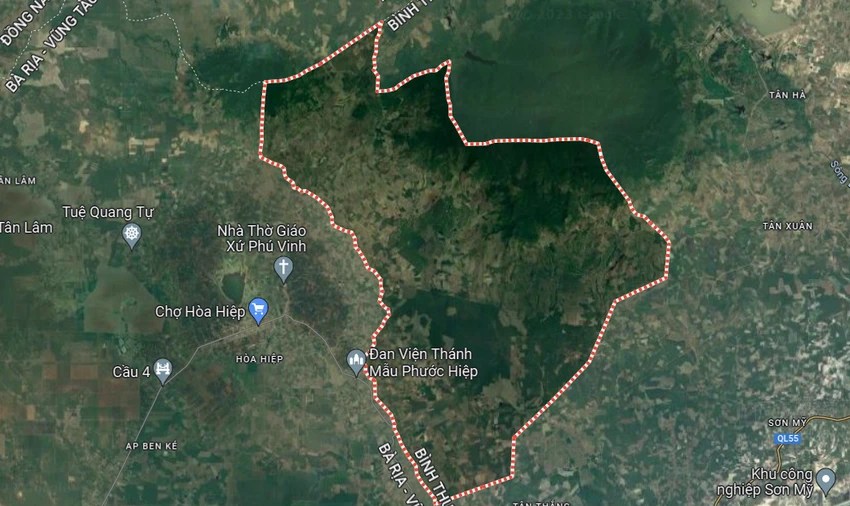 Địa giới hành chính xã Thắng Hải. Ảnh GOOGLE MAP