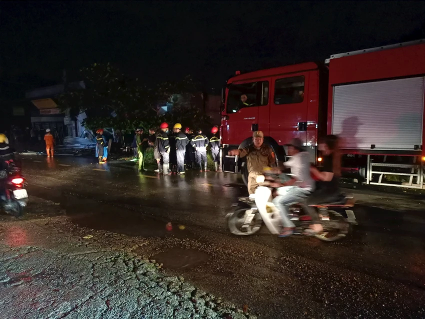 Hiện trường vụ cháy.Ảnh PĐ.