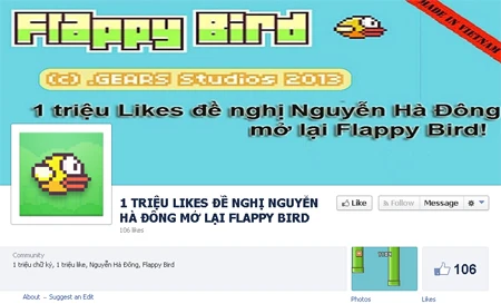 Facebook, Nguyễn Hà Đông, Flappy Bird, mẹo, Android, cài đặt Flappy Bird Facebook, Nguyễn Hà Đông, Flappy Bird, mẹo, Android, cài đặt Flappy Bird