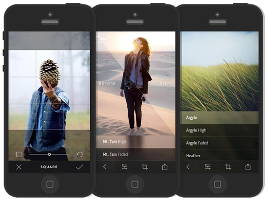 Giao diện ứng dụng Litely Instagram, phần mềm chỉnh sửa ảnh, ứng dụng iphone