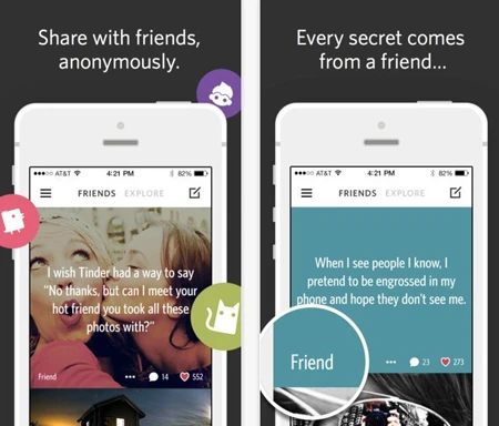 mạng xã hội, Snapchat, Vine, Secrets