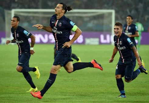 Ibrahimovic vẫn là cánh chim đầu đàn của PSG. Ảnh:AFP. ibrahimovic-3846-1406999047.jpg