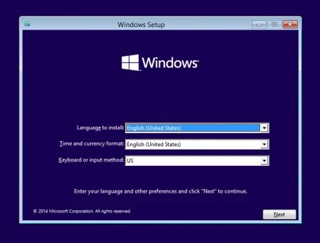 Thiết lập BIOS để khởi động từ USB