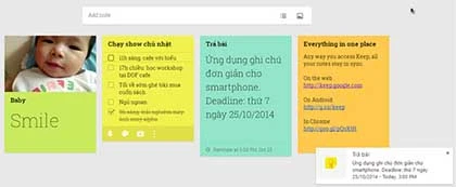 Google Keep cho phép chia sẻ ghi chú và danh sách ảnh 1
