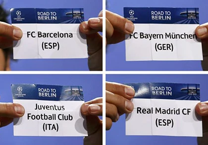 Bốc thăm bán kết Champions League: Kẻ tám lạng người nửa cân ảnh 1 Bốc thăm bán kết Champions League: Kẻ tám lạng người nửa cân ảnh 1