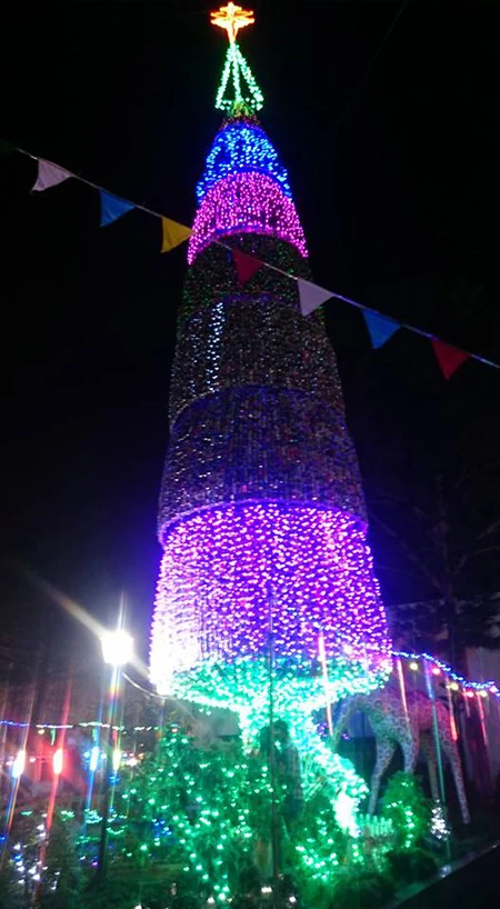 Độc đáo cây thông Noel 18 m làm từ hàng ngàn vỏ lon ảnh 10