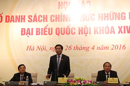 Công bố danh sách chính thức các ứng cử viên ĐBQH khóa XIV ảnh 1 Công bố danh sách chính thức các ứng cử viên ĐBQH khóa XIV ảnh 1