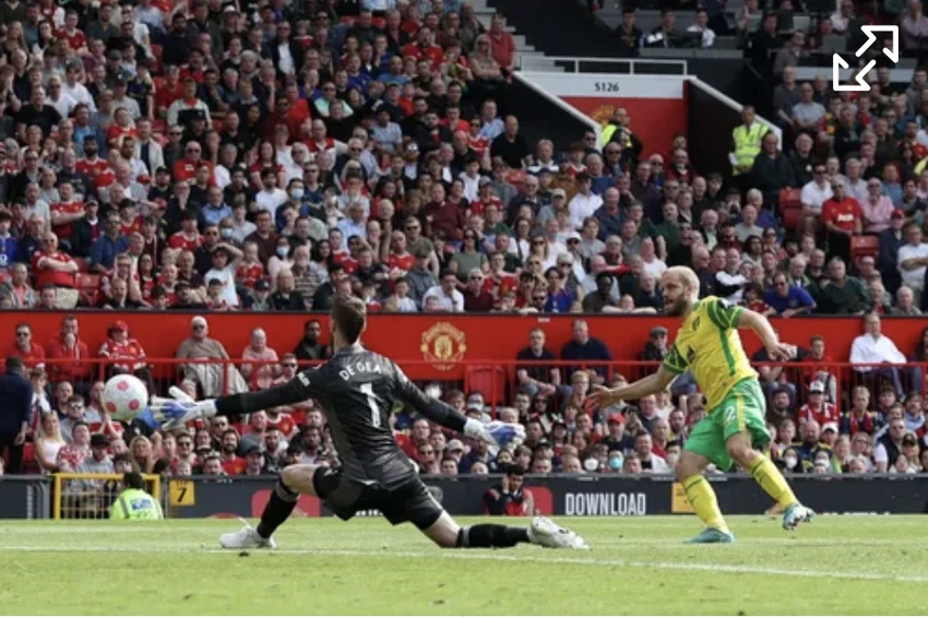 Pukki ghi bàn gỡ hòa 2-2 cho Norwich. ẢNH: PREMIER LEAGUE Pukki ghi bàn gỡ hòa 2-2 cho Norwich. ẢNH: PREMIER LEAGUE