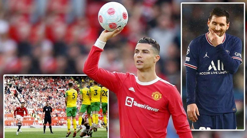 Ronaldo vẫn ghi bàn như máy, còn Messi lại gặp khó trong việc chọc thủng lưới đối phương. ẢNH: MIRROR Ronaldo vẫn ghi bàn như máy, còn Messi lại gặp khó trong việc chọc thủng lưới đối phương. ẢNH: MIRROR