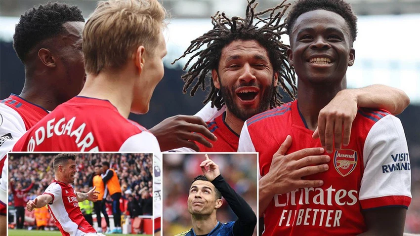 MU thua Arsenal 1-3 và gần như hết hi vọng tranh suất dự Champions League mùa tới. ẢNH: MIRROR MU thua Arsenal 1-3 và gần như hết hi vọng tranh suất dự Champions League mùa tới. ẢNH: MIRROR
