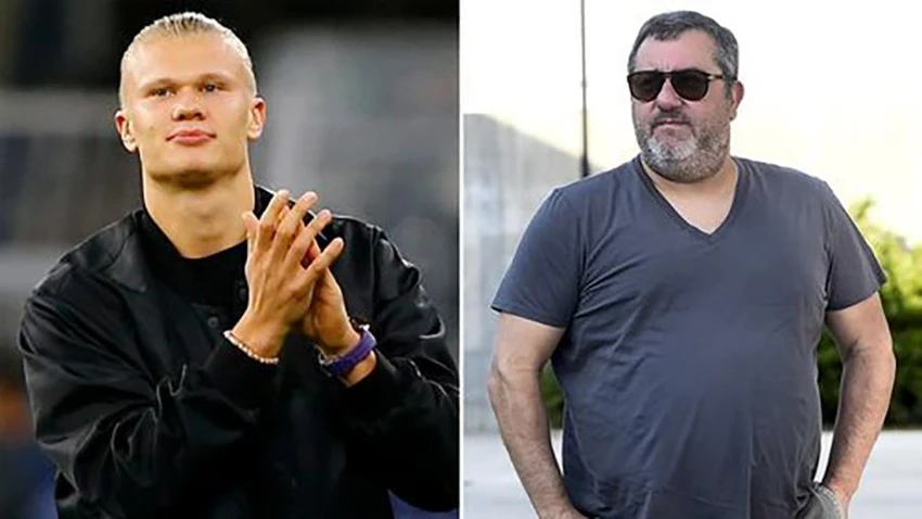 Raiola đang tìm đội bóng mới cho Haaland và nhiều khả năng đó là Man City. ẢNH: MIRROR Raiola đang tìm đội bóng mới cho Haaland và nhiều khả năng đó là Man City. ẢNH: MIRROR
