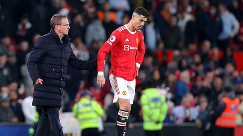 Rangnick không rõ tương lai của Ronaldo ở Man United ra sao sau mùa giải này. ẢNH: GETTY Rangnick không rõ tương lai của Ronaldo ở Man United ra sao sau mùa giải này. ẢNH: GETTY