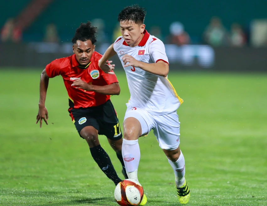 Trình độ bóng đá của Việt Nam vẫn trên tầm Đông Timor rất xa. ẢNH: ANH DUY Trình độ bóng đá của Việt Nam vẫn trên tầm Đông Timor rất xa. ẢNH: ANH DUY