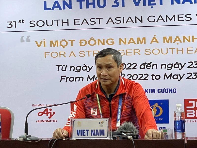 HLV Mai Đức Chung mong đợi nữ Việt Nam lập kỷ lục SEA Games. ẢNH: VFF