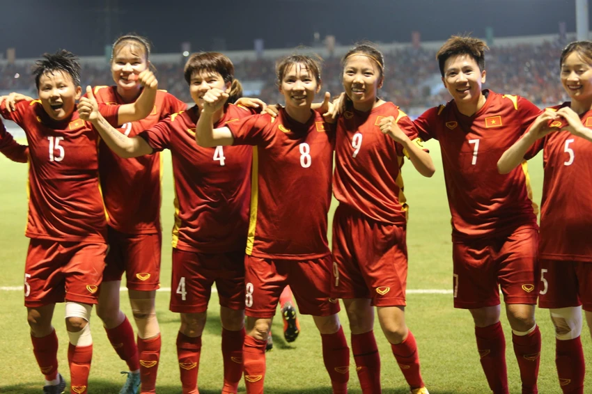 Nữ Việt Nam đặt mục tiêu vô địch SEA Games trên sân nhà. ẢNH: ANH PHƯƠNG Nữ Việt Nam đặt mục tiêu vô địch SEA Games trên sân nhà. ẢNH: ANH PHƯƠNG