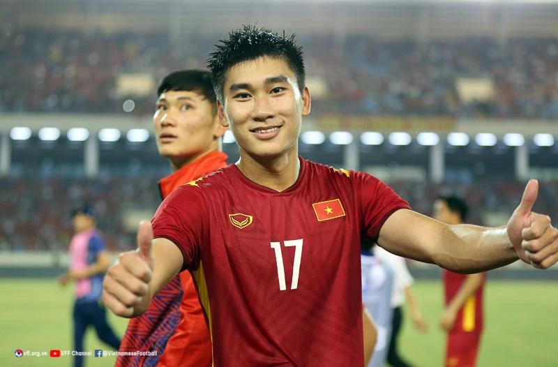 Người hùng Nhâm Mạnh Dũng của U-23 Việt Nam. ẢNH: VFF Người hùng Nhâm Mạnh Dũng của U-23 Việt Nam. ẢNH: VFF