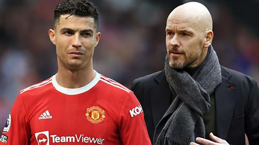 Ronaldo sẵn sàng nhận băng đội trưởng MU dưới thời Ten Hag. ẢNH: MIRROR