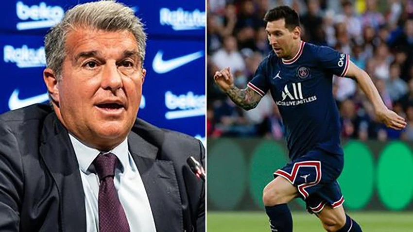 Messi không muốn Laporta nhắc đến tên mình nữa. ẢNH: MIRROR Messi không muốn Laporta nhắc đến tên mình nữa. ẢNH: MIRROR