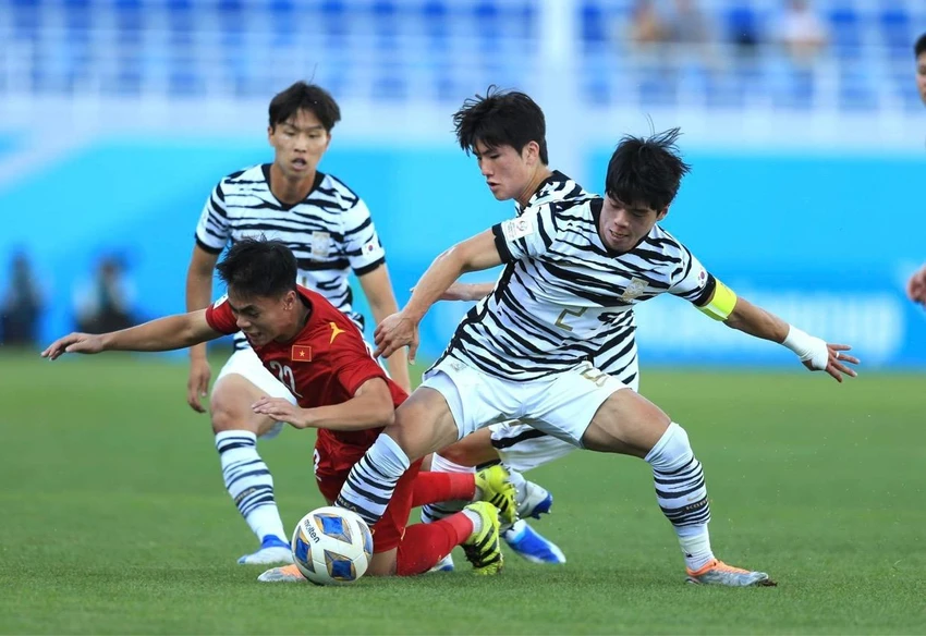 Các cầu thủ U-23 Việt Nam chơi kiên cường và cầm hòa Hàn Quốc 1-1. ẢNH: ANH THỎA Các cầu thủ U-23 Việt Nam chơi kiên cường và cầm hòa Hàn Quốc 1-1. ẢNH: ANH THỎA