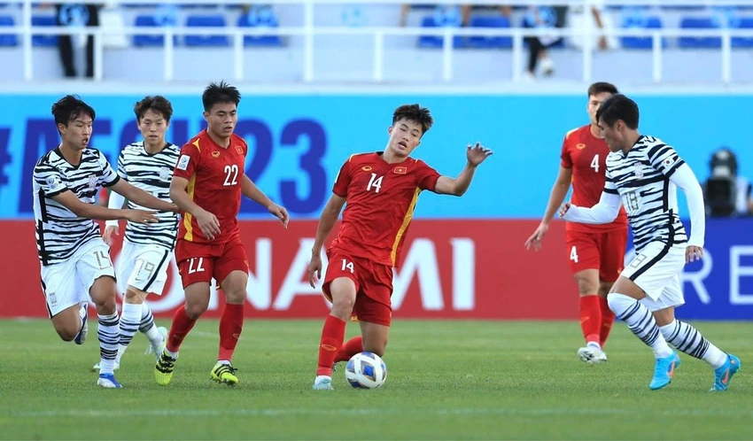 Văn Trường của U-23 Việt Nam. ẢNH: ANH THỎA Văn Trường của U-23 Việt Nam. ẢNH: ANH THỎA