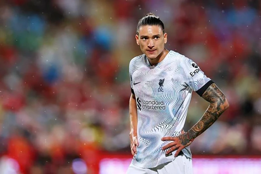 Nunez có trận ra mắt Liverpool không thành công. ẢNH: GETTY
