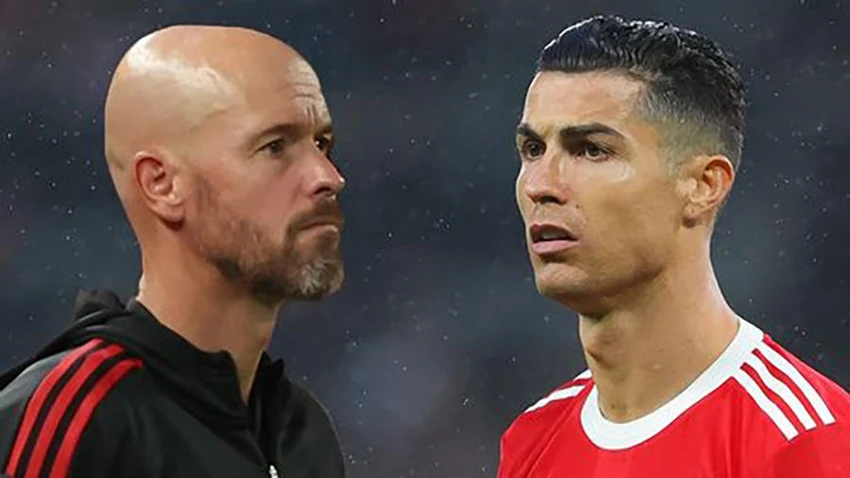 Ten Hag khẳng định Ronaldo không phải để bán. ẢNH: MIRROR Ten Hag khẳng định Ronaldo không phải để bán. ẢNH: MIRROR
