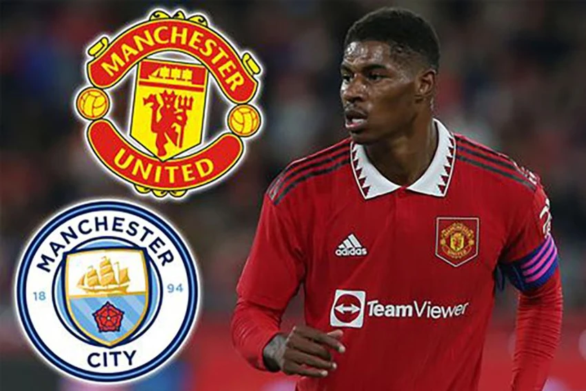 Rashford muốn sống "hòa thuận với gã hàng xóm ồn ào Man City". ẢNH: DAILY STAR