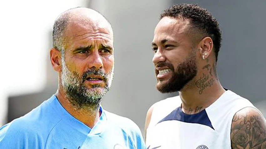 Pep Guardiola bác bỏ khả năng Manchester City thực hiện thương vụ chuyển nhượng Neymar. ẢNH: MIRROR Pep Guardiola bác bỏ khả năng Manchester City thực hiện thương vụ chuyển nhượng Neymar. ẢNH: MIRROR