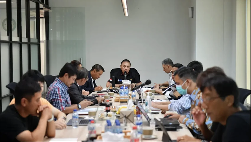 Quang cảnh buổi họp của PSSI. ẢNH: PSSI Quang cảnh buổi họp của PSSI. ẢNH: PSSI