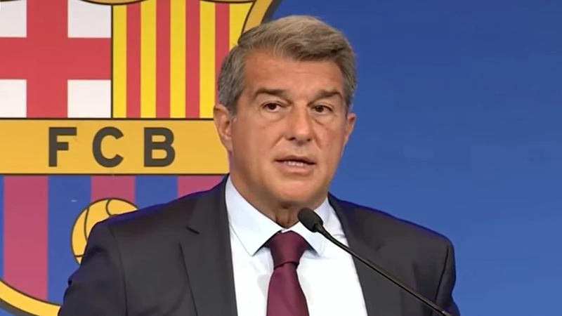 Laporta không phủ nhận Ronaldo và Barca từng liên hệ với nhau. ẢNH: SKY SPORT