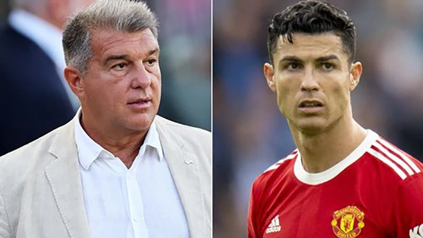 Laporta ưu tiên mua Lewandowski hơn Ronaldo. ẢNH: MIRROR