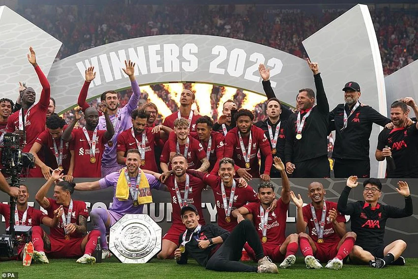 Liverpool hạ Man City đầy thuyết phục để đăng quang Community Shield Cup 2022. ẢNH: PA