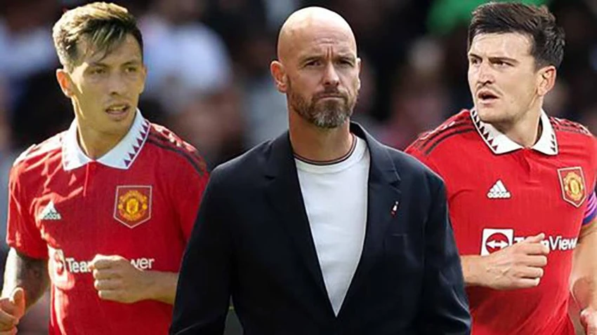 Maguire vẫn giữ băng đội trưởng MU nhưng không chắc được Ten Hag đảm bảo suất đá chính trước sự cạnh tranh của tân binh Martinez. ẢNH: MIRROR Maguire vẫn giữ băng đội trưởng MU nhưng không chắc được Ten Hag đảm bảo suất đá chính trước sự cạnh tranh của tân binh Martinez. ẢNH: MIRROR