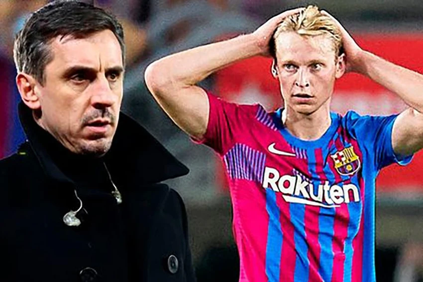 Neville khẳng định De Jong thích đến Chelsea hơn Man Utd. ẢNH: DAILY STAR Neville khẳng định De Jong thích đến Chelsea hơn Man Utd. ẢNH: DAILY STAR
