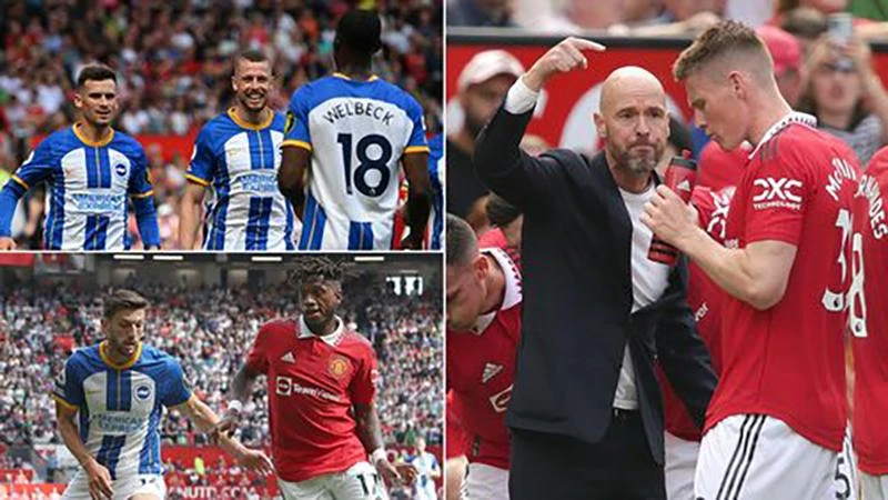 Ten Hag khởi đầu không suôn sẻ khi MU thua Brighton bạc nhược ngay trên sân nhà Old Trafford. ẢNH: MIRROR Ten Hag khởi đầu không suôn sẻ khi MU thua Brighton bạc nhược ngay trên sân nhà Old Trafford. ẢNH: MIRROR