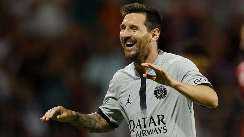 Sau 1 mùa giải khó khăn, hiện tại Messi đang hạnh phúc ở PSG. ẢNH: GETTY