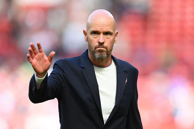 Ten Hag liên tục cho các cầu thủ MU đá cọ xát nhằm quen với chiến thuật của ông. ẢNH: GETTY