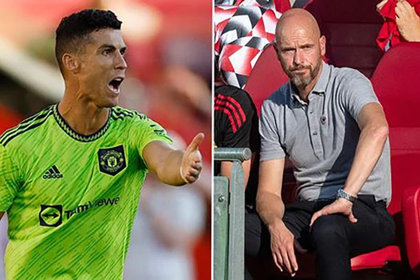 Ten Hag đã hết kiên nhẫn với Ronaldo. ẢNH: DAILY STAR Ten Hag đã hết kiên nhẫn với Ronaldo. ẢNH: DAILY STAR