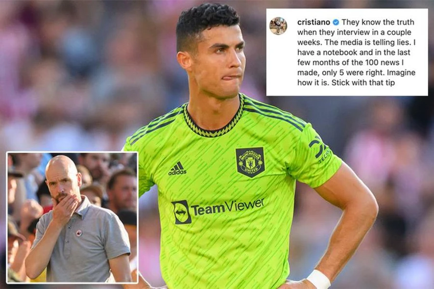 Ten Hag liệu có còn coi Ronaldo là một phần kế hoạch của ông tại Old Trafford? ẢNH: MIRROR Ten Hag liệu có còn coi Ronaldo là một phần kế hoạch của ông tại Old Trafford? ẢNH: MIRROR