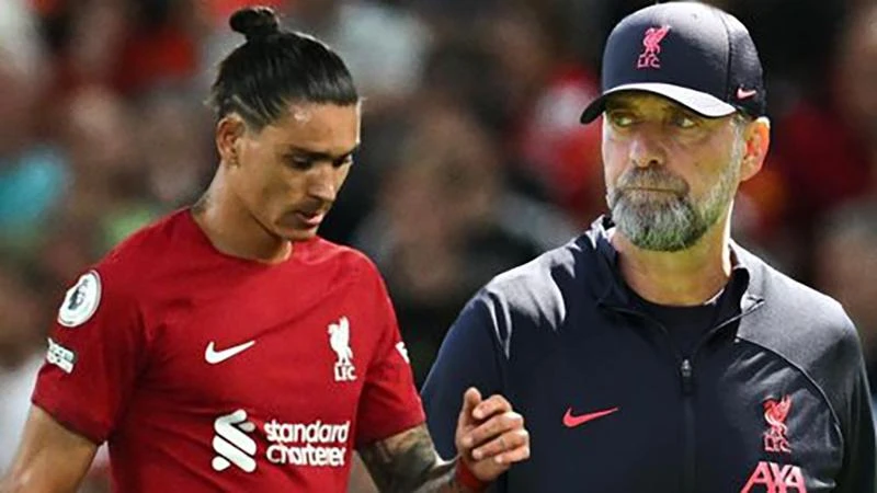 Klopp tin rằng cậu học trò Darwin Nunez sẽ rút ra bài học từ những sai lầm. ẢNH: MIRROR Klopp tin rằng cậu học trò Darwin Nunez sẽ rút ra bài học từ những sai lầm. ẢNH: MIRROR